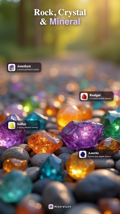 Mineralyst — rock, crystal or mineral